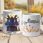 Custom Name Halloween Witch Gifts for Sisters - Personalized Mugs