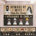 Custom Name Funny Family Warning Gifts - Personalized Doormat