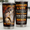 Not Always Eye To Eye But Always Heart To Heart - Personalized Tumbler - Gift For Couple, Husband Wife, Anniversary, Engagement, Wedding, Marriage Gift