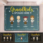 Custom Name Grandkids Spoiled Here Gifts for Grandparents - Personalized Doormat