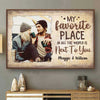My Favorite Thing Is Staying Next To You - Upload Image, Gift For Couples - Personalized Horizontal Poster