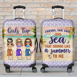 Custom Name Girls Trip Beach Gifts for Friends - Personalized Luggage Cover