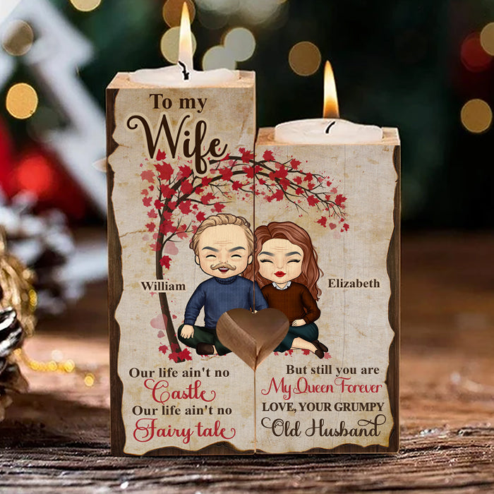 You're My Queen Forever - Gift For Couples, Personalized Candle Holder