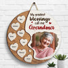 My Greatest Blessings Call Me Grammy - Upload Image, Gift For Mom, Grandma - Personalized Shaped Wood Sign