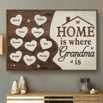Custom Name Family Gifts for Grandma - Personalized Poster