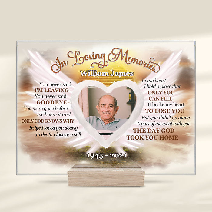In Death I Love You Still - Personalized Acrylic Plaque - Upload Image, Husband Wife