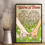 Custom Name We're A Team Couple Gifts - Personalized Poster
