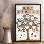 Custom Name Family Tree Gifts for Families - Personalized Poster