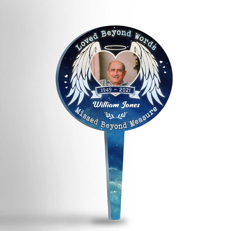 Custom Photo Angel Memorial Decor - Personalized Acrylic Stake