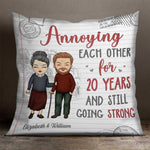 Custom Name 20th Anniversary Couple Gifts - Personalized Pillow