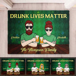 Custom Name Funny Beer Family Gifts - Personalized Doormat