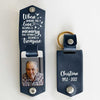 A Memory Becomes A Treasure - Personalized PU Leather Keychain - Upload Image, Memorial Gift, Sympathy Gift