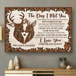 Custom Name Deer Couple Love Gifts for Couples - Personalized Poster