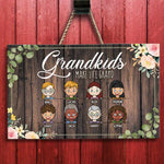 Custom Name Grandkids Make Life Grand Gifts for Grandparents - Personalized Rectangle Sign