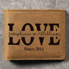 Love You Forever - Personalized Bifold Wallet - Gift For Couples, Husband Wife
