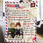 Custom Name Love Letter Gifts for Couples - Personalized Blanket