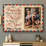 Custom Photo Couple Gifts - Personalized Name Poster