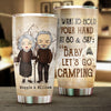 Baby, Let's Go Camping At 80 - Gift For Camping Couples, Personalized Tumbler