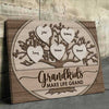 The Grandkids Make Life Magnificent - Personalized Horizontal Canvas - Gift For Grandparents