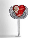 Custom Photo Memorial Angel Heart Decor - Personalized Acrylic Stake