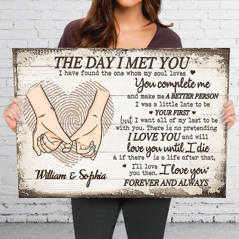 Custom Romantic Love Quote Gifts for Couples - Personalized Canvas