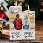 Custom Name Memorial Angel Gifts - Personalized Color Candle Holder