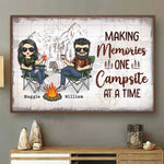 Custom Name Camping Gifts for Couples - Personalized Poster
