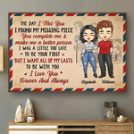 Custom Name Romantic Couple Gifts - Personalized Poster