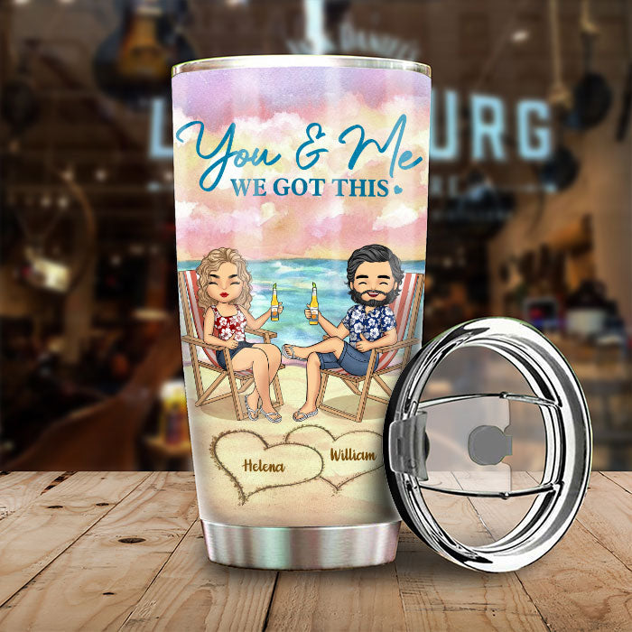 Together We Got This - Personalized Tumbler - Gift For Couples, Husband Wife