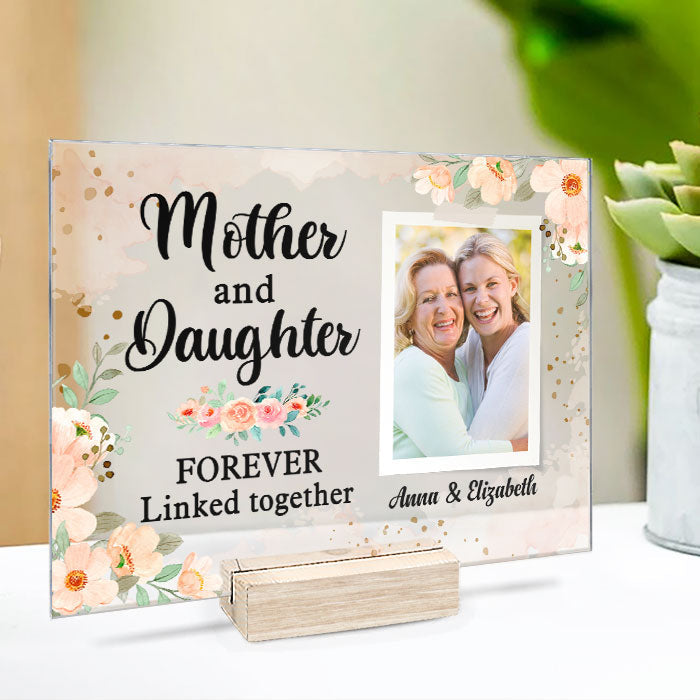 Custom Photo Mother Daughter Gifts - Personalized Acrylic Plaque