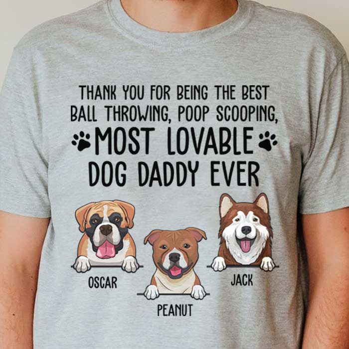 Custom Dog Name Gifts for Dog Dads - Personalized Apparel