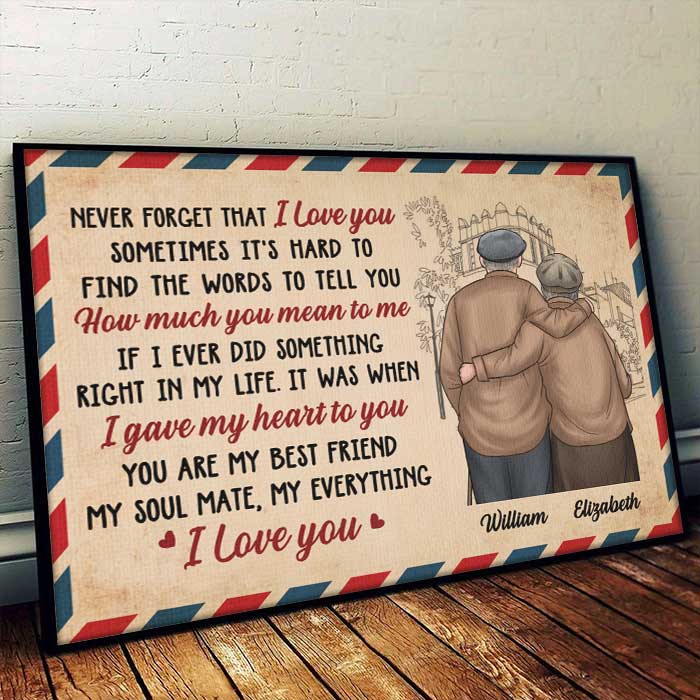 How Much You Mean To Me - I Gave My Heart To You - Gift For Couples, Personalized Horizontal Poster
