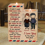 Custom Name Romantic Couple Love Gifts - Personalized Color Candle Holder