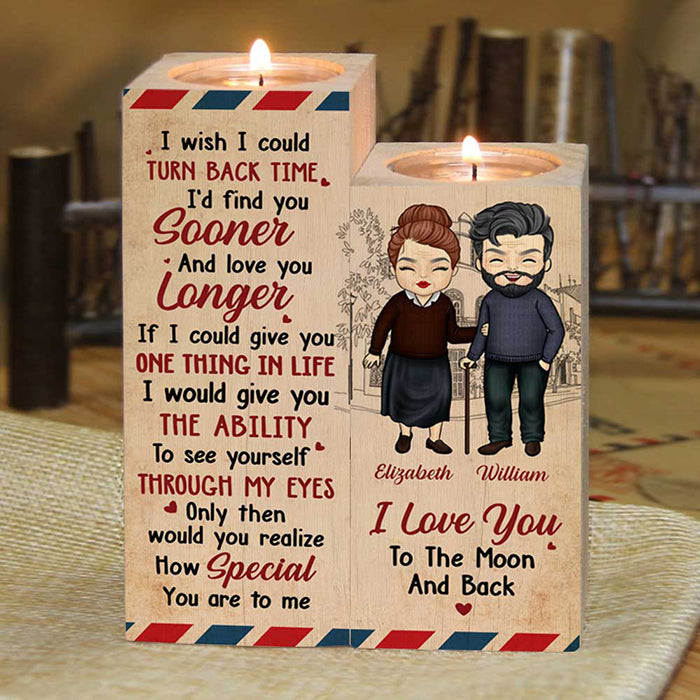 Custom Name Romantic Couple Love Gifts - Personalized Color Candle Holder