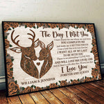 Custom Name Deer Couple Love Gifts for Couples - Personalized Poster