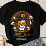 Custom Name Halloween Momster Gifts for Moms - Personalized Apparel