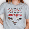 This Cat Mom, Dad Loves Little Monsters  - Personalized Unisex T-Shirt