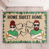 Home Sweet Home - Gift For Couples, Husband Wife, St. Patrick's Day, Personalized Decorative Mat