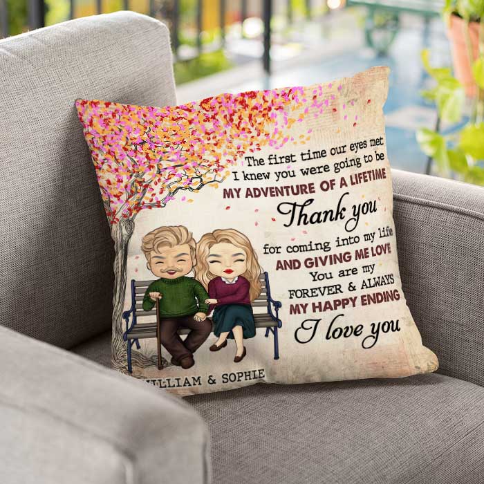 Custom Name Romantic Couple Gifts - Personalized Pillow