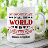 My Favorite Place Is Next To You - Upload Image, Gift For Couples - Personalized Mug