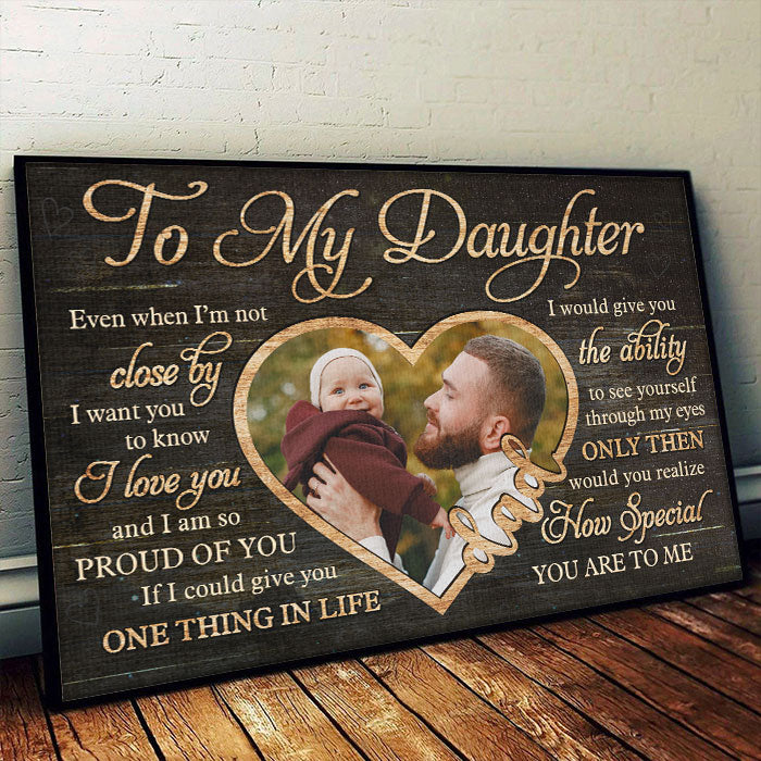 Custom Photo Daughter Gifts from Mom - Personalized Poster