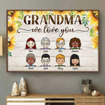 Custom Name Grandma We Love You Gifts for Grandma - Personalized Poster