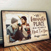 My Favorite Thing Is Staying Next To You - Upload Image, Gift For Couples - Personalized Horizontal Poster