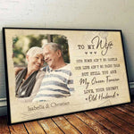Custom Photo Romantic Gifts for Wife - Personalized Poster