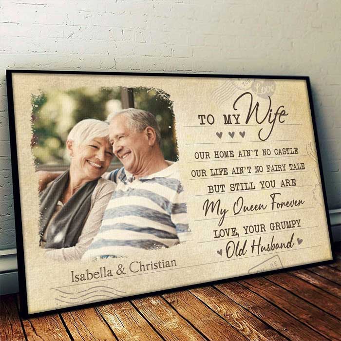 Custom Photo Romantic Gifts for Wife - Personalized Poster