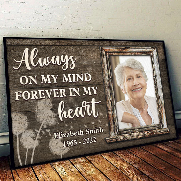 Custom Photo Memorial Name and Date Decor - Personalized Poster