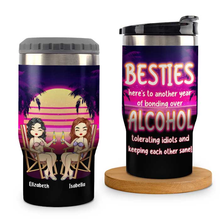 Custom Name Funny Beach Drinking Gifts for Women - Personalized Can Cooler