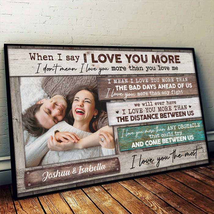 Custom Photo Romantic Love Gifts for Couples - Personalized Poster