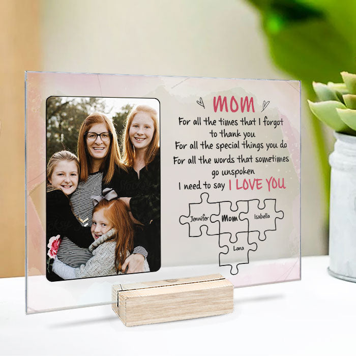 Custom Photo Mom Gifts - Personalized Acrylic Plaque