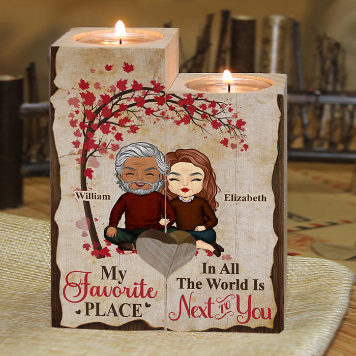 Staying Next To You Is My Favorite Thing - Gift For Couples, Personalized Candle Holder